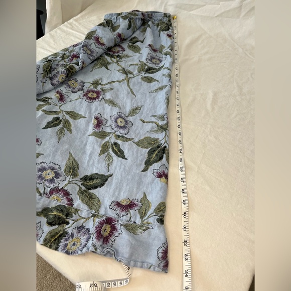 Habitat clothes to live in blue floral 100% linen midi skirt - Picture 8 of 9